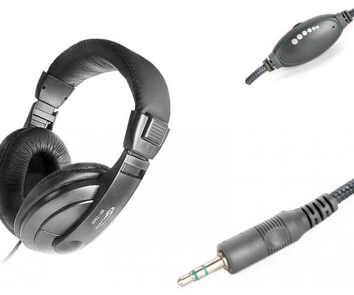 Наушники Gemix HP-750V Black, Mini jack (3.5 мм), накладные, кабель 2.5 м